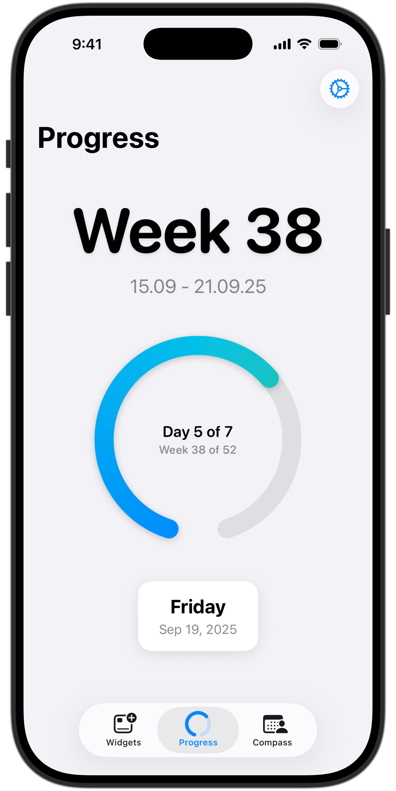 Calendar Week Nerd Main View